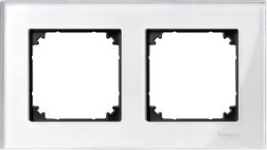 Schneider Electric Ramka podwójna Merten M-Elegance szklana brylantowy biały (MTN404219) 1