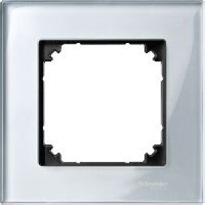 Schneider Electric Ramka pojedyncza Merten M-Elegance szklana diamentowy srebrny (MTN4010-3260) 1