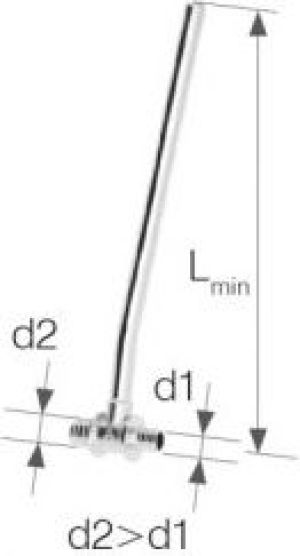 KAN-therm Trójnik PUSH z rurą Cu L=750mm - niklowany - 18x2/25x3,5 prawy (9003.730) 1