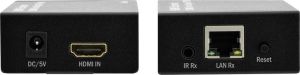 System przekazu sygnału AV Digitus Przedłużacz / extender HDMI Full HD 3D po skrętce kat.5e UTP do 100m ze sterowaniem IR (DS-55120) 4