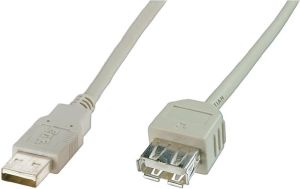 Kabel USB Digitus USB-A - USB-A 1.8 m Beżowy (AK-300202-018-E) 1