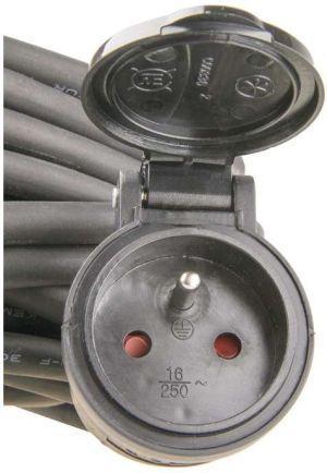 Emos Przedłużacz z uziemieniem 1 gniazdo czarny 10m (P01710) 2