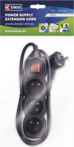 Listwa zasilająca Emos 3 gniazda 1.5 m czarna (PC1311) 2