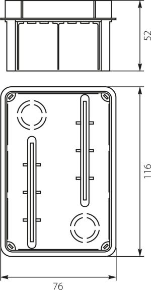 Elektro-Plast Puszka podtynkowa 76 x 116 x 52mm pomarańczowa (11.2) 2
