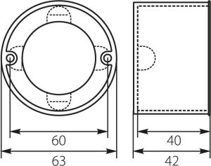 Elektro-Plast Puszka podtynkowa biała 60 x 40mm (13.76) 2