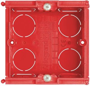 Legrand Puszka pojedyncza - ściany murowane 71x71x43mm czerwony (080141) 2
