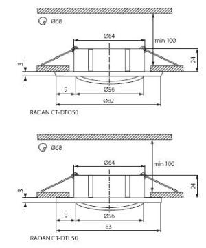 Kanlux Sufitowa oprawa punktowa SEIDY CT-DTL50-B czarny (18289) 3