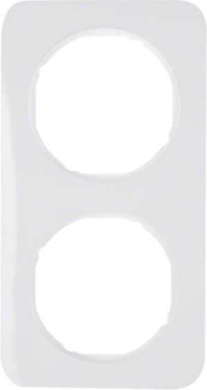 Berker Ramka podwójna R.1 szklana biała (10122109) 1