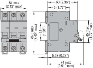 Lovato Electric Ogranicznik mocy 3P 25A 10kA (P1MB3PT25) 2