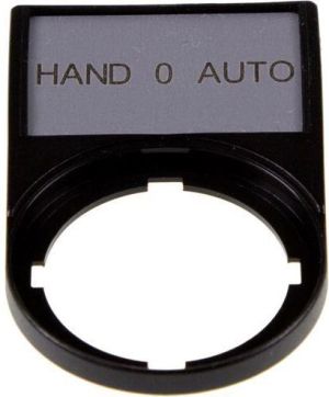 Eaton Tabliczka opisowa HAND-0-AUTO 50 x 30mm czarna 22mm prostokątna M22S-ST-D12 (216493) 1