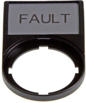 Eaton Tabliczka opisowa FAULT 50 x 30mm czarna prostokątna M22S-ST-GB8 (216498) 1