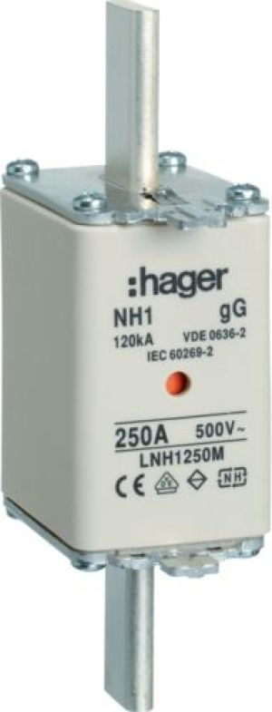Hager Wkładka bezpiecznikowa NH1 250A 500V gG (LNH1250M) 1