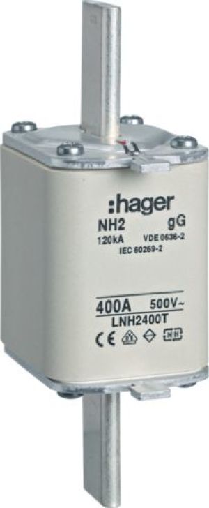 Hager Wkładka bezpiecznikowa zwłoczna NH2 400A AC 500V gG (LNH2400T) 1