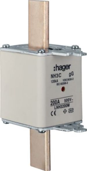Hager Wkładka bezpiecznikowa NH3C 200A 500V gG (LNH3200M) 1