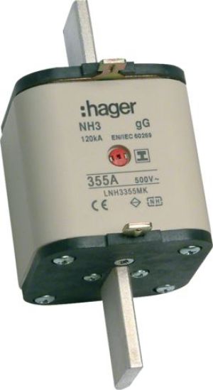 Hager Wkładka bezpiecznikowa NH3 355A 500V gG (LNH3355MK) 1