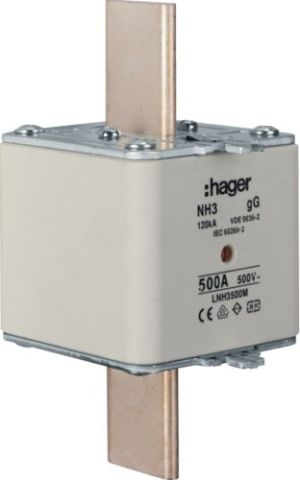 Hager Wkładka bezpiecznikowa NH3 500A 500V gG (LNH3500M) 1