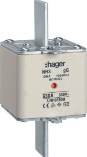 Hager Wkładka bezpiecznikowa NH3 630A 500V gG (LNH3630M) 1