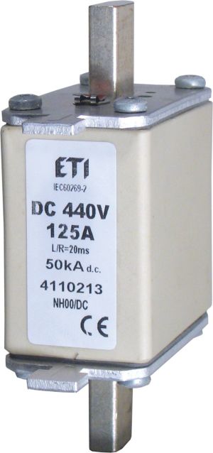 Eti-Polam Wkładka bezpiecznikowa NH00 125A 440V DC WT-00 (004110213) 1