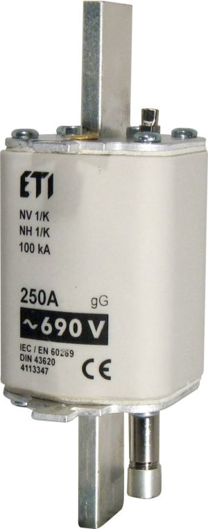Eti-Polam Wkładka bezpiecznikowa z wybijakiem NH1 250A gG 690V WT-1 (004113347) 1