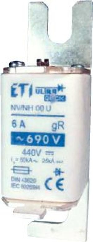 Eti-Polam Wkładka bezpiecznikowa NH00 S80 40A gR 690V S00UQ U (004331110) 1