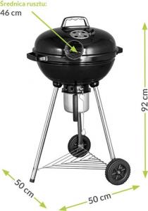 Mirpol MIR2285 Grill ogrodowy węglowy 46 cm x 46 cm 5