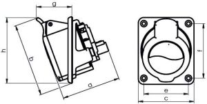 Tarel Wtyczka izolacyjna odbiornikowa 16A 400V 3P+Z IP44 zaciski gwintowe (114) 2
