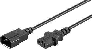 Kabel zasilający Goobay Kabel przedłużający IEC C14 - IEC C13 1m (95125) 1