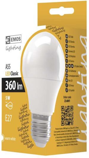 Emos Żarówka LED BASIC 5W 230V E27 360lm 3000K (ZL4001) 2