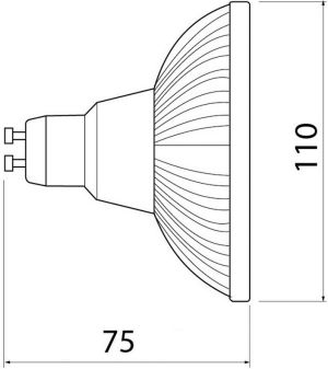 GTV Żarówka LED 12W GU10 850lm 3000K 85 - 265V szara mleczna (LD-ES11175-30) 2