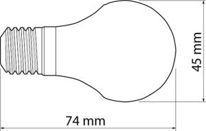 GTV Żarówka LED E27 470lm 6W 220 - 240V ciepły biały (LD-SMGB45C-60) 2