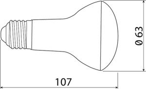 GTV Żarówka LED E27 8W 220 - 240V 650lm ciepły biały (LD-R6380W-30) 2