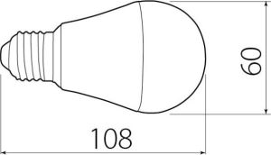 GTV Żarówka LED E27 6W 230V ciepły biały (LD-PC2A60-6W) 2