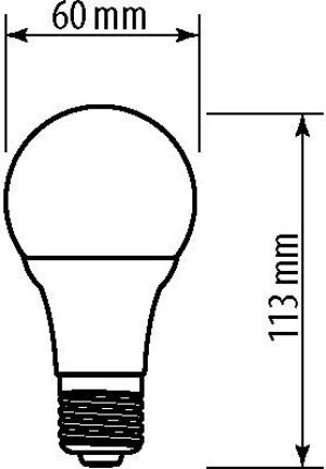 GTV Żarówka LED 3000K E27 10W 220 - 240V (LD-PC3A60-10W) 2