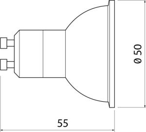 GTV Żarówka LED GU10 3W 220lm 230V ciepły biały (LD-NGU10P-3W) 2
