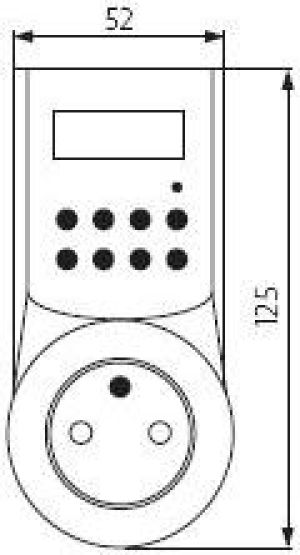 Kanlux Programator czasowy CYBER TM-6 elektroniczny 16A 2P+Z tygodniowy / dobowy (01016) 2