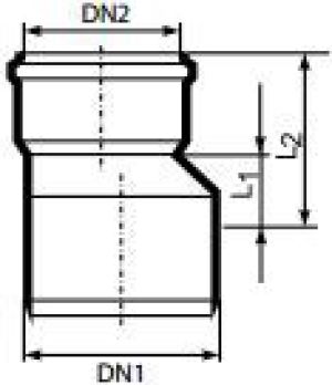 Magnaplast Redukcja HTR DN 50/32mm (420412) 2