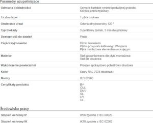 Schneider Obudowa S3D 1200 x 600 x 300mm IP66 z płytą montażową (NSYS3D12630P) 2