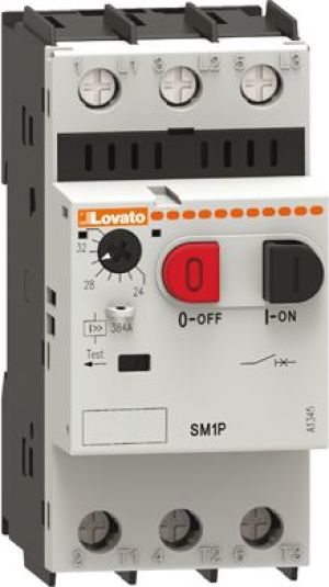 Lovato Electric Wyłącznik silnikowy z przyciskami 6,3 - 10A 100kA 400V (SM1P1000) 1