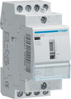 Hager Stycznik modułowy ze sterowaniem ręcznym 25A 4Z 230V AC (ERC425) 1