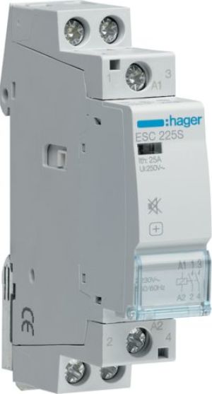 Hager Stycznik modułowy cichy 25A 2Z 0R 230V AC (ESC225S) 1