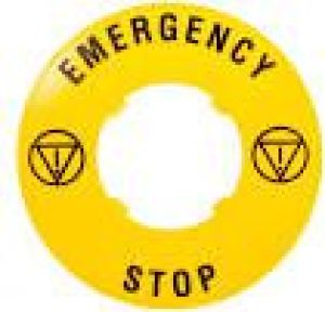 Lovato Electric Szyld opisowy fi 60mm EMERGENCY/STOP (LPXAU115) 1