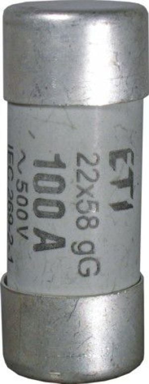Eti-Polam Wkładka bezpiecznikowa cylindryczna 22x58mm 125A gG 400V CH22P z wybijakiem (006711028) 1