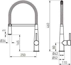 Bateria kuchenna Ferro Sonata stojąca chrom (BNA4) 2