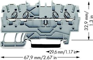 Wago Złączka szynowa 4-przewodowa szara TOPJOBS (2000-1401) 2