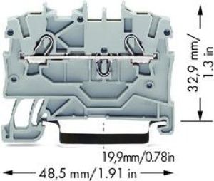 Wago Złączka szynowa 2-przewodowa 1,0mm2 szara TOPJOBS (2000-1201) 2