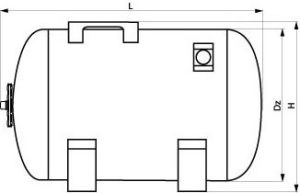 Wimest Zbiornik hydroforowy przeponowy poziomy 50L 2
