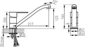 Bateria kuchenna Ferro Savio stojąca chrom (BSV4) 2