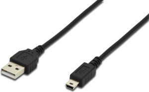 Kabel USB Digitus USB-A - miniUSB 3 m Czarny (AK-300130-030-S) 1
