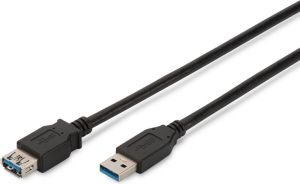 Kabel USB Digitus USB-A - 1.8 m Czarny (AK-300203-018-S) 1