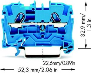 Wago Złączka 2-przewodowa TOPJOBS 4mm2 niebieska (2004-1204) 2